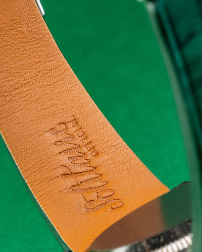 Bespoke Watch Strap in Ombre Green Crocodile