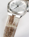 Bespoke Watch Strap in Grey Himalayan Crocodile