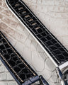 Bespoke Watch Strap in Navy Blue & Snow White Crocodile