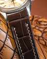 Bespoke Watch Strap in Chocolate Brown Crocodile