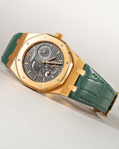 Bespoke Watch Strap in Vintage Green Crocodile