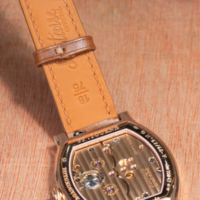 Solitaire Universal Straps in Toasted Almond Buttero for F.P. Journe Vagabondage