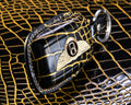 Bespoke Key Fob Cover in Black Gold Alligator