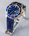 Bespoke Watch Strap in Electric Blue Crocodile