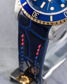 Bespoke Watch Strap in Electric Blue Crocodile