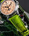 Bespoke Watch Strap in Apple Green Himalayan Crocodile