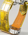 Bespoke Watch Strap in Yellow Himalayan Crocodile