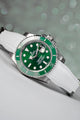 Solitaire Rubber straps in Snowy White for Rolex Submariner 116610LV