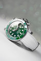 Solitaire Rubber straps in Snowy White for Rolex Submariner 116610LV