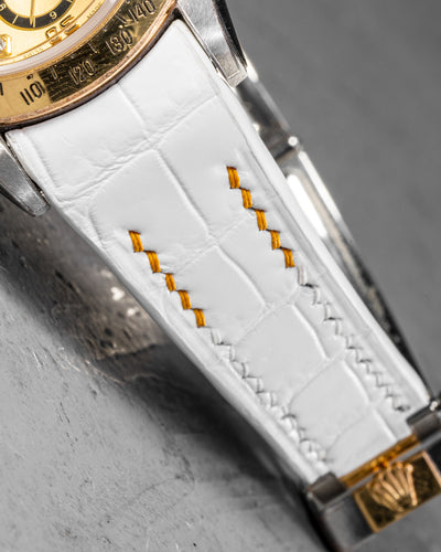 Bespoke Watch Strap in White Crocodile