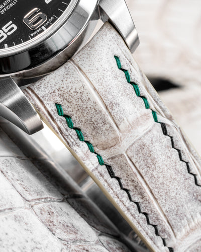Bespoke Watch Strap in Natural Himalayan Crocodile