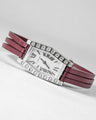 Bespoke Watch Strap in Burgundy Nappa