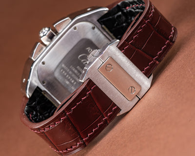 Bespoke Watch Strap in Reddish Brown Crocodile
