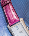 Bespoke Watch Strap in Purple Himalayan Crocodile