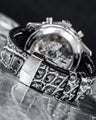 Bespoke Watch Strap in Black Silver Alligator