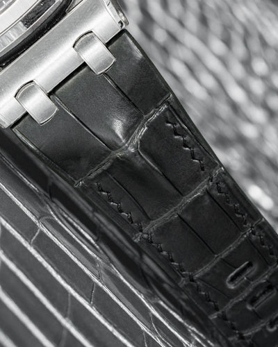 Bespoke Watch Strap in Graphite Grey Alligator