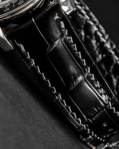 Bespoke Watch Strap in Black Crocodile