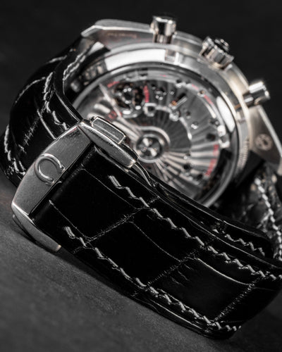 Bespoke Watch Strap in Black Crocodile