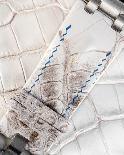 Bespoke Watch Strap in Natural Himalayan Crocodile