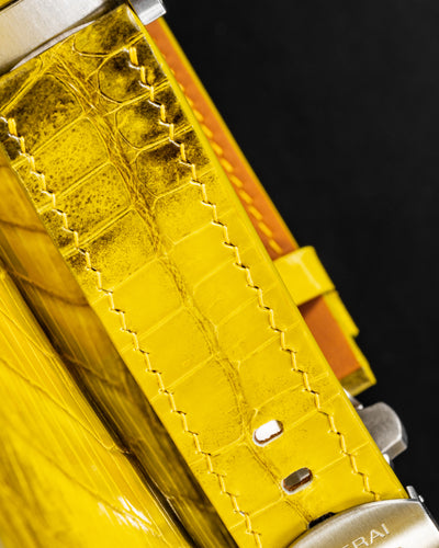 Bespoke Watch Straps in Yellow Himalayan Crocodile