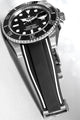 Solitaire Rubber straps in Zebra Black for Rolex Submariner 116610LN