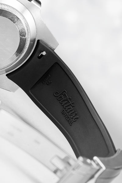 Solitaire Rubber straps in Zebra Black for Rolex Submariner 116610LN