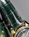Bespoke Watch Strap in Hunter Green Crocodile