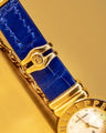 Bespoke Watch Strap in Electric Blue Crocodile