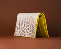 Bespoke Bifold Wallet in Natural Himalayan Crocodile Leather