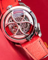 Bespoke Watch Strap in Red Epsom