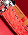 Bespoke Watch Strap in Red Epsom