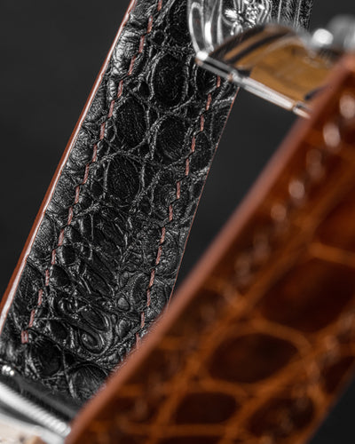 Bespoke Watch Strap in Brown Himalayan Crocodile