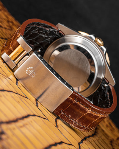 Bespoke Watch Strap in Brown Himalayan Crocodile
