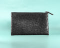 Bespoke Clutch Bag in Black Ostrich