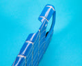 Bespoke IPhone Cover in Blue Silver Alligator