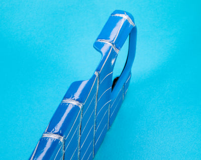 Bespoke IPhone Cover in Blue Silver Alligator