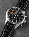 Bespoke Watch Strap in Black Crocodile
