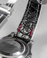 Bespoke Watch Strap in Metallic Silver Alligator