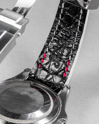 Bespoke Watch Strap in Metallic Silver Alligator