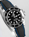 Solitaire Rubber straps in Navy Black for Rolex Submariner 116610LN