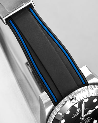 Solitaire Rubber straps in Navy Black for Rolex Submariner 116610LN