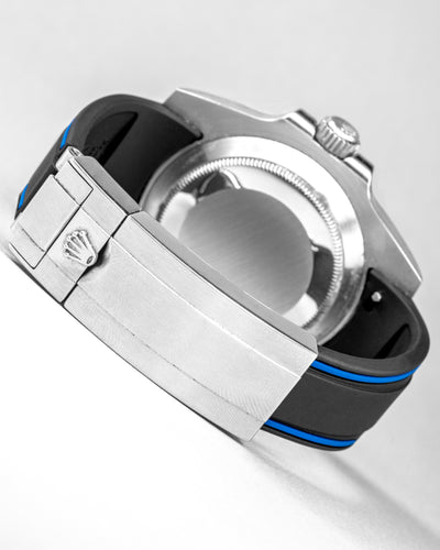 Solitaire Rubber straps in Navy Black for Rolex Submariner 116610LN