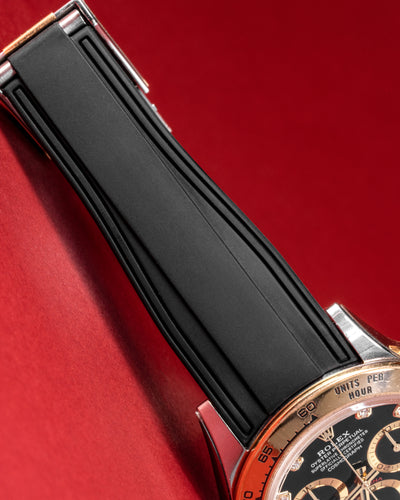 Solitaire Rubber straps in Classic Black for Rolex Daytona 116503