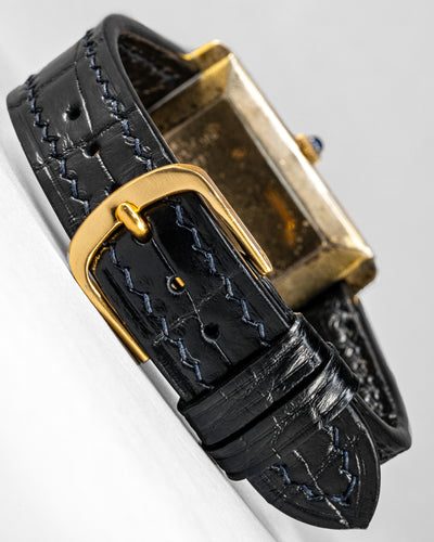 Bespoke Watch Strap in Black Crocodile
