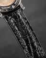 Bespoke Watch Strap in Black Crocodile