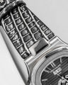 Bespoke Watch Strap in Black Silver Alligator