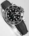 Solitaire Rubber straps in Classic Black for Rolex GMT-Master II 116710LN