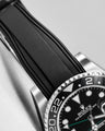 Solitaire Rubber straps in Classic Black for Rolex GMT-Master II 116710LN
