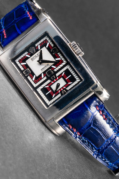 Bespoke Watch Strap in Electric Blue Crocodile