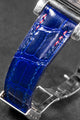Bespoke Watch Strap in Electric Blue Crocodile